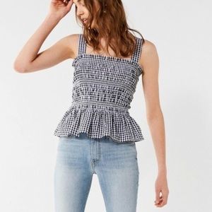 Urban outfitters smocked square neck tank